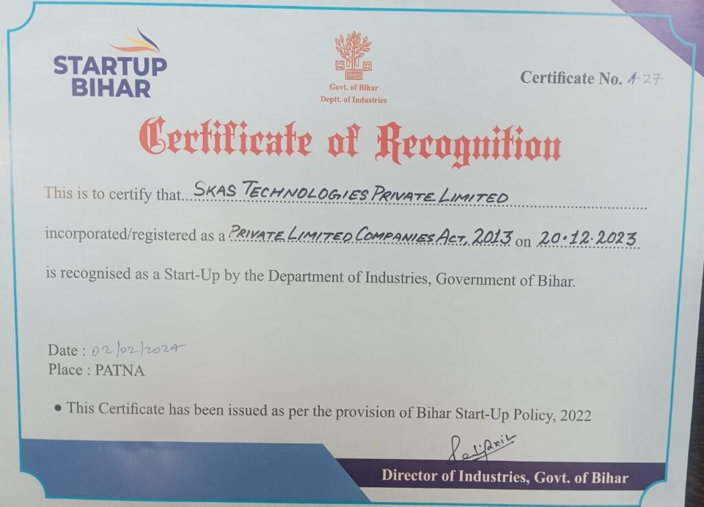 Animalslover bihar startup recognized